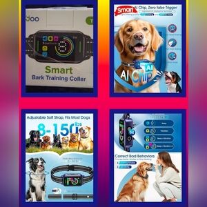 📣 Bark Training 🐶 Collar 🖤 TC03 Vibration Shock Learning Collar 🐩🐕 🆕 Box😍